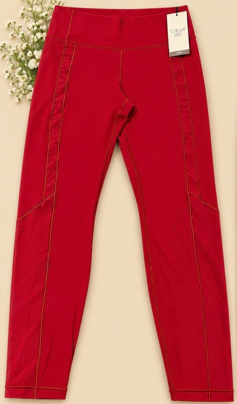 Calia Inspire Mesh Legging, Opulent Red, Large